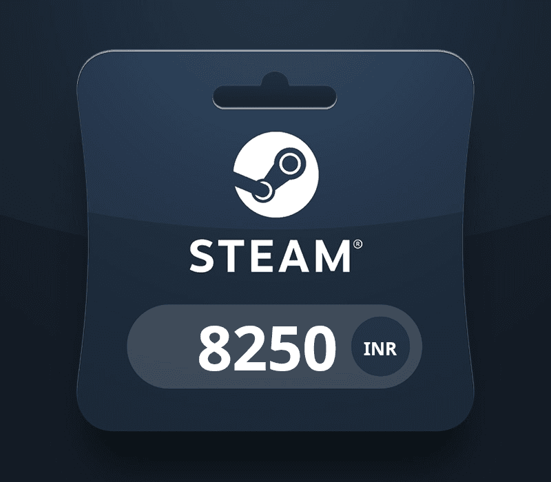 Steam Wallet Card ₹8250 INR Activation