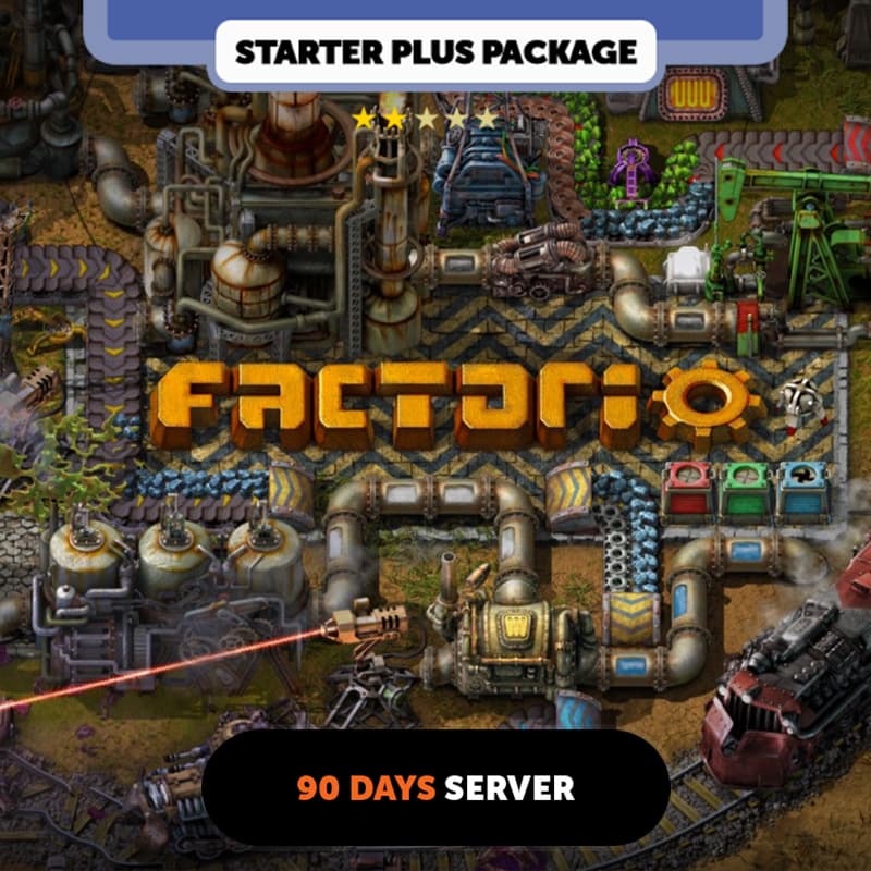 Factorio 90 days Private Server - Starter Plus Package