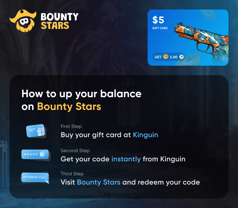 Bountystars.com $5 Wallet Card