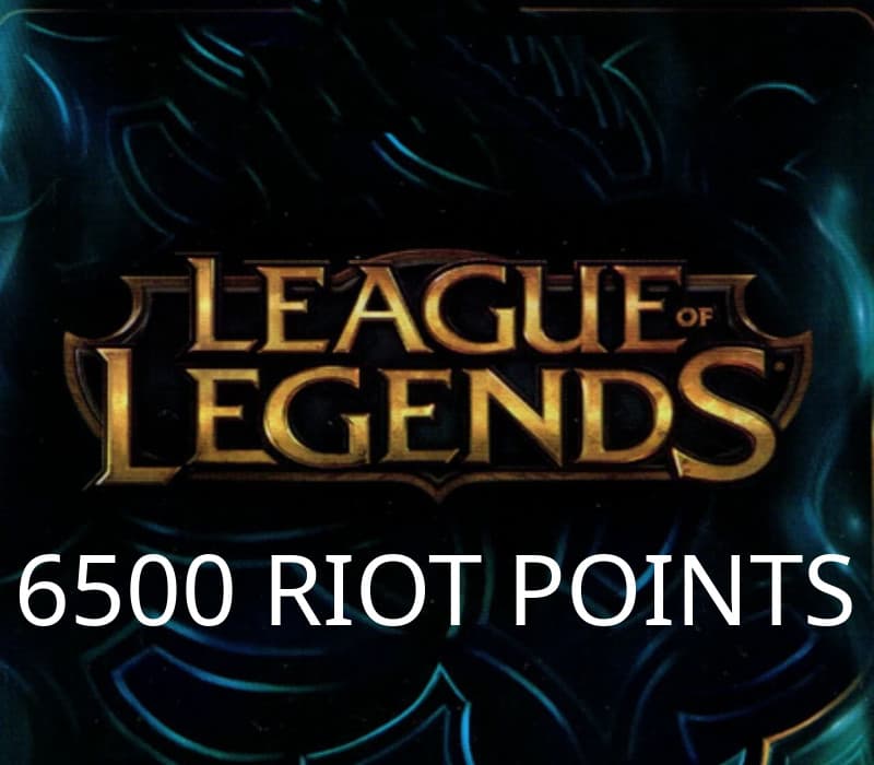 League of Legends 6500 RP Prepaid Card