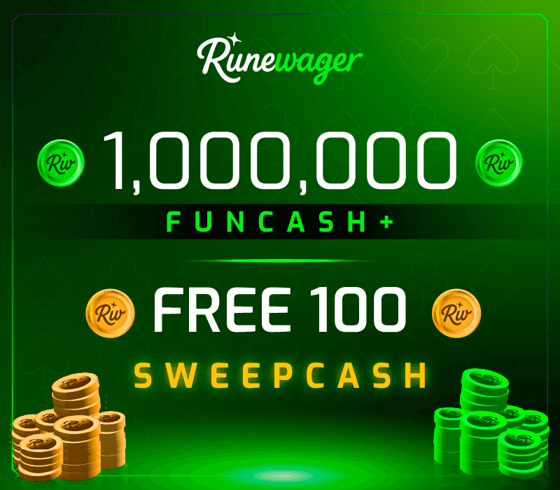 Runewager 1000000 Fun Cash + FREE 100 Sweep Cash
