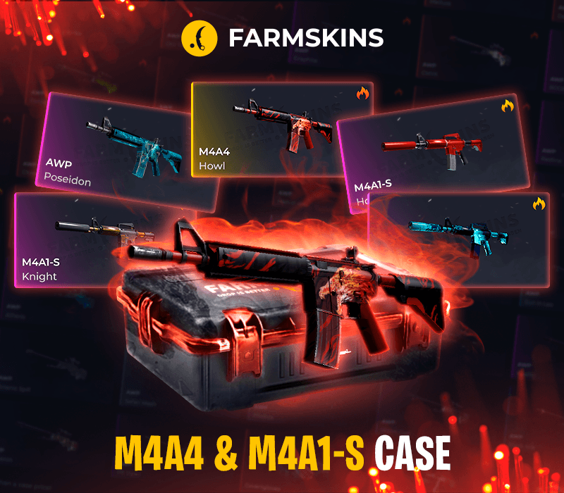 M4A4 / M4A1‑S CS 2 Skin Key – 1 of 63 Possible Skins (Farmskins.com |