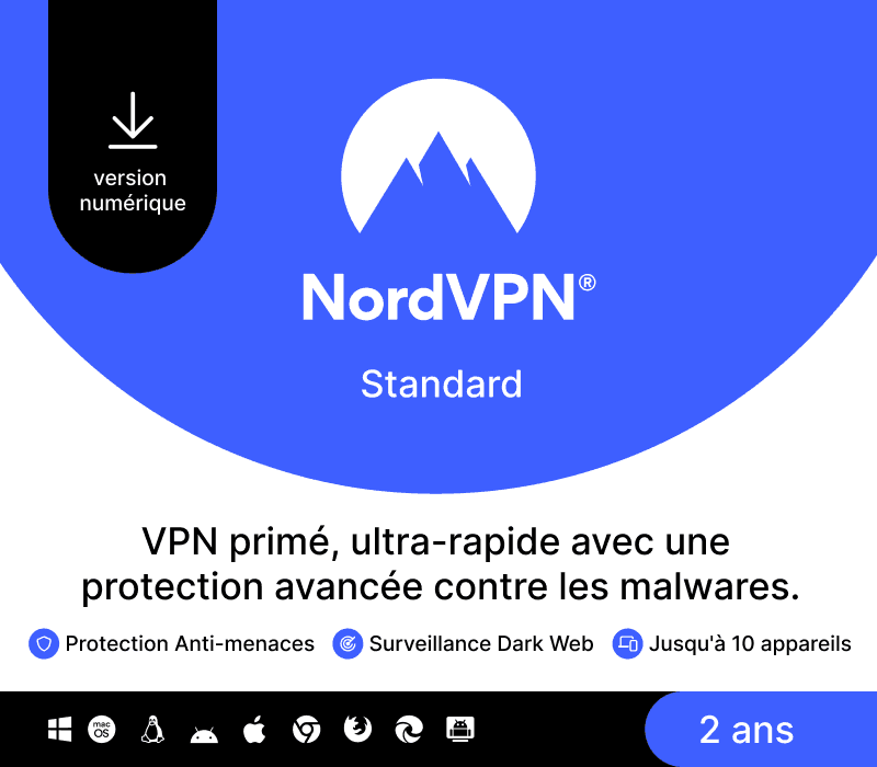 NordVPN Standard FR Key (2 Years / 10 Devices)