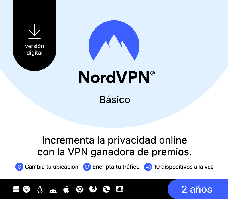 NordVPN Basic ES Key (2 Years / 10 Devices)