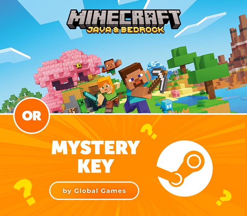 Minecraft: Java & Bedrock Edition PC Windows CD Key or Mystery Steam CD Key by Global Games
