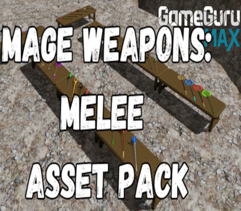 GameGuru MAX - Low Poly Asset Pack - Mage Weapons: Melee DLC