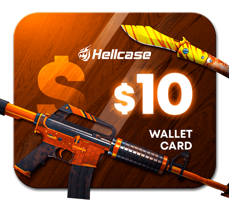 Hellcase.com 10 USD Wallet Card
