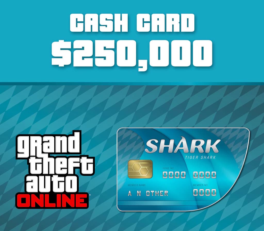 Grand Theft Auto Online - $250,000 Tiger Shark Cash Card PC Activation