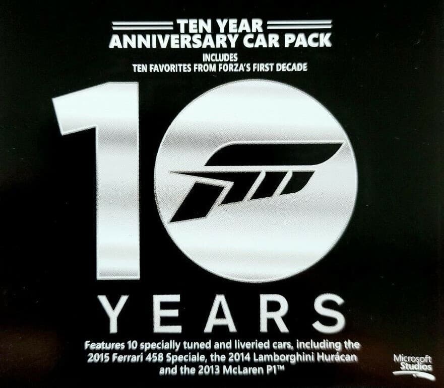 Forza Motorsport 6 - Ten Year Anniversary Car Pack DLC