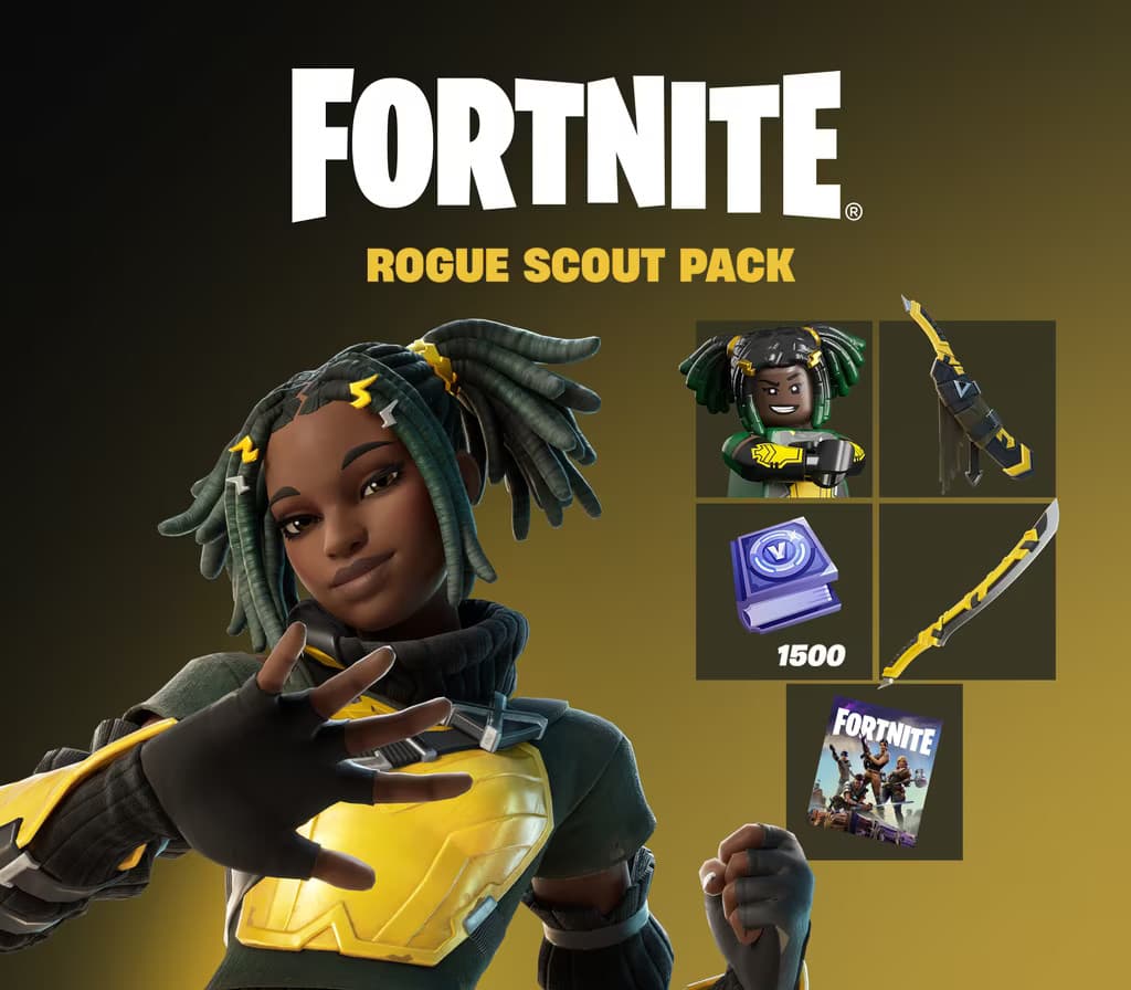 Fortnite - Rogue Scout Pack + 1500 V-Bucks Challenge